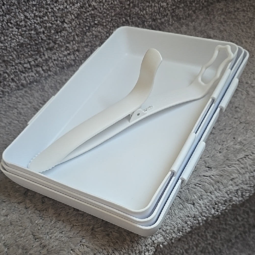 coating tray and tong set